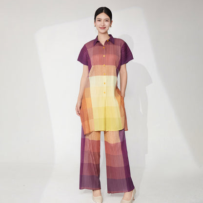 counter quality fashion suit women's summer new commuting versatile high sense fashion temperament two-piece set trendy