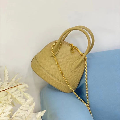 2025 Shell bag women's  summer new red wedding bag bridal bag shoulder crossbody handbag genuine leather women's bag