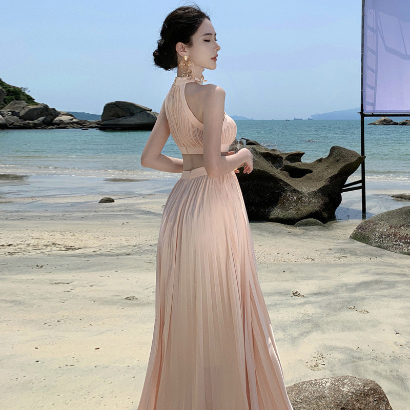 2025 Birthday party light dress women's seaside vacation beach dress high-end 2025 dresses can be worn for parties