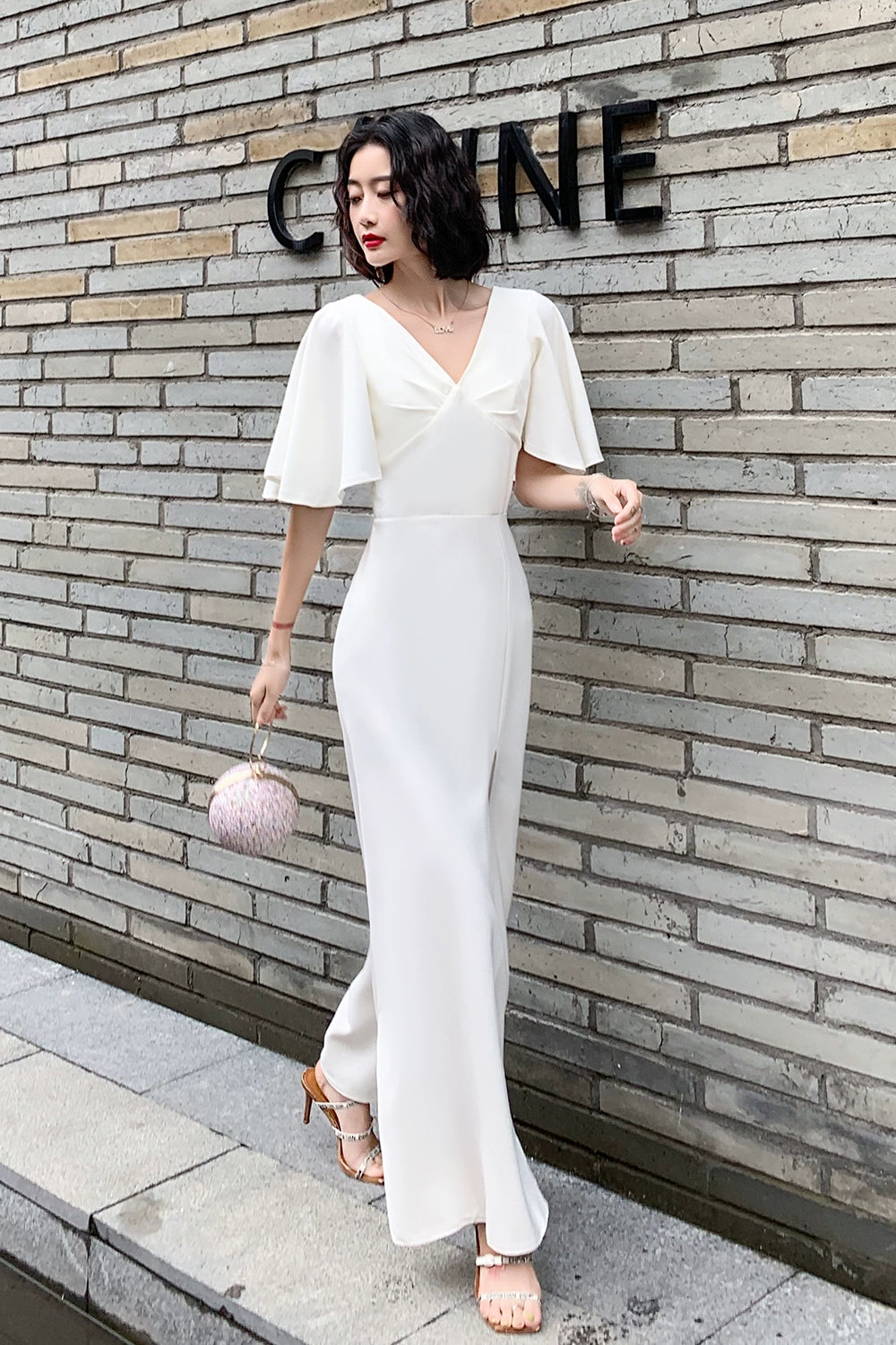 White evening dress dress women's new noble banquet aura queen long elegant temperament socialite dress