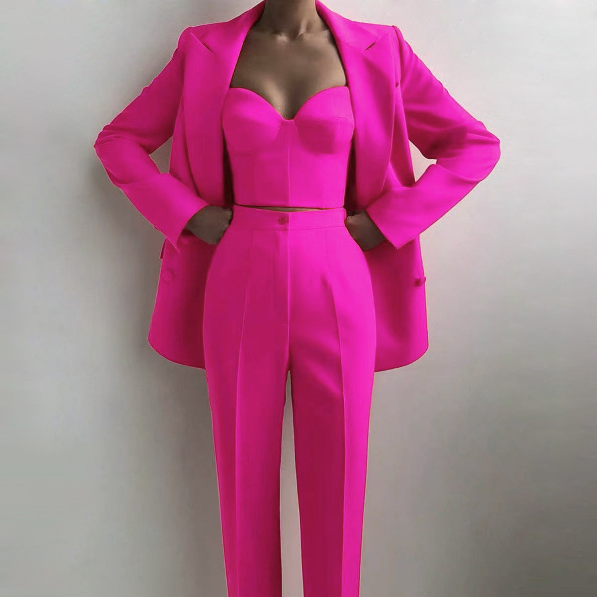 maoxiangshop dress to impress outfits 2024 New High Quality Casual Temperament Commuter Fashion Professional Women's Suit plus Bra Pants Suit