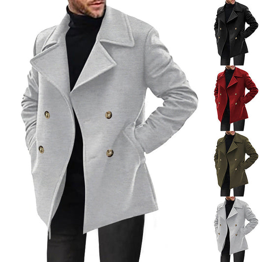 maoxiangshop-shop men’s fashion Men's Trench Coat Spring and Autumn Men's Coat Mid-Length Casual Men's Coat