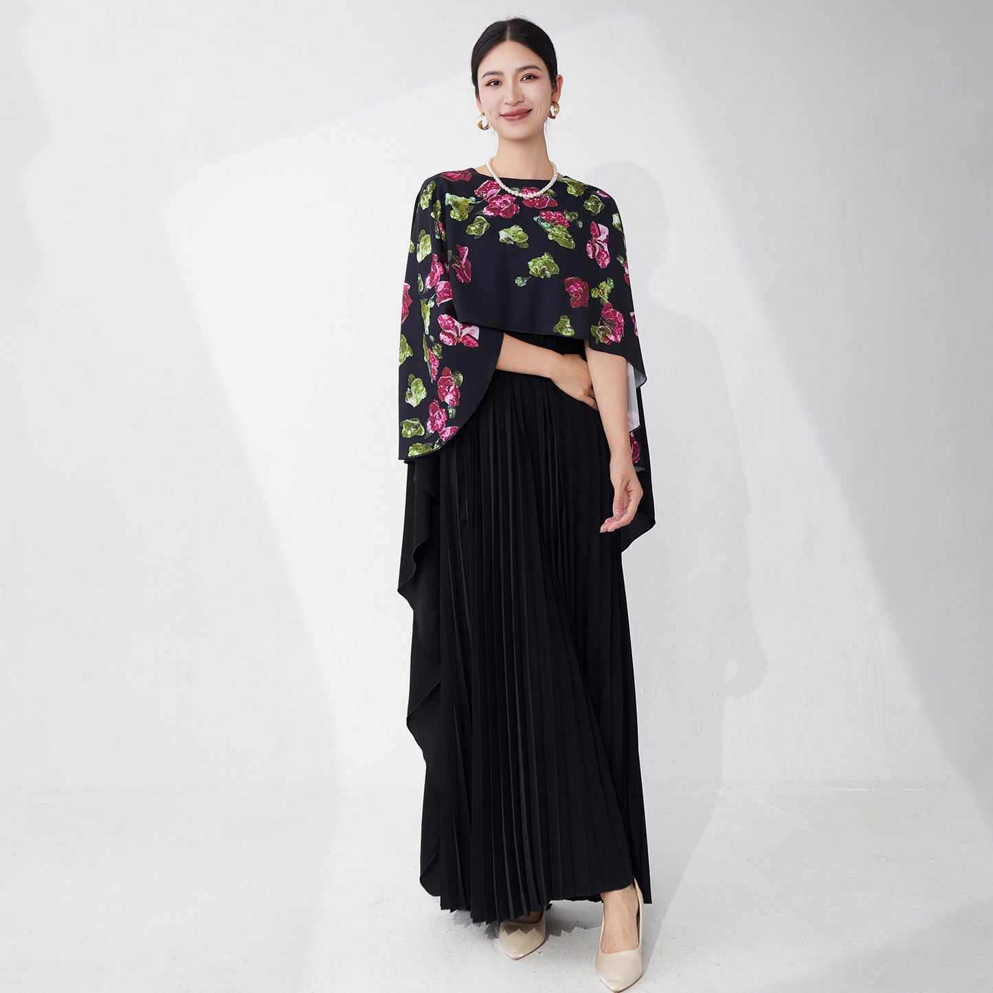 new women's clothing long dress summer high-quality temperament printing loose large-size irregular skirt