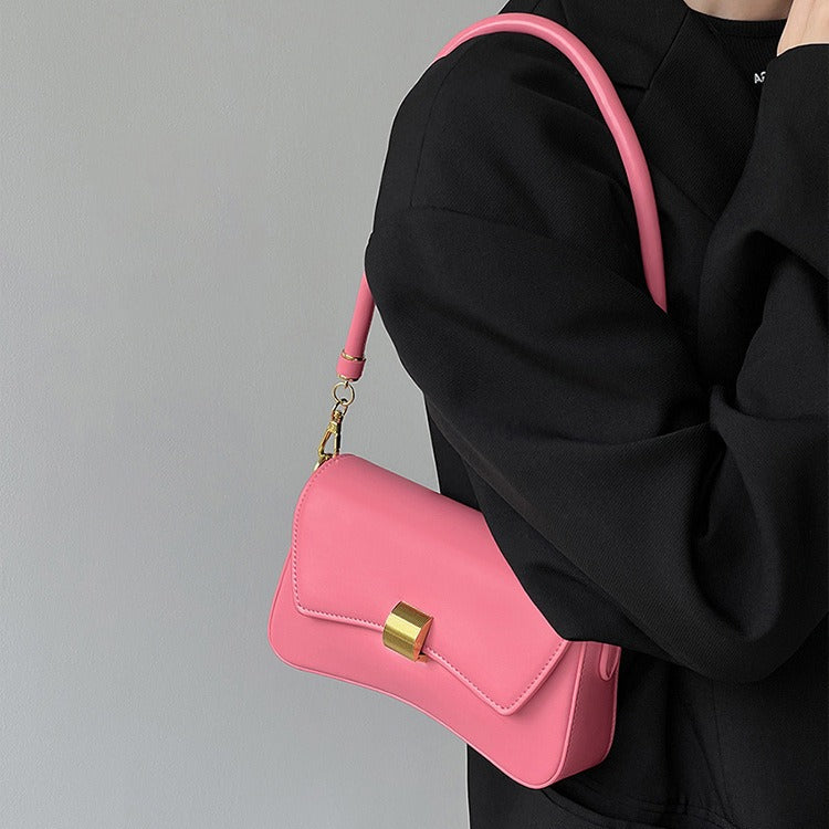 MAOXIANGSHOP 2025 Retro small square bag 2025 niche design sense new women's bag summer medieval lock underarm bag messenger bag women's bag