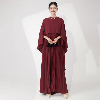 generous and decent skirt, high sense loose large size irregular temperament elegant dress dress