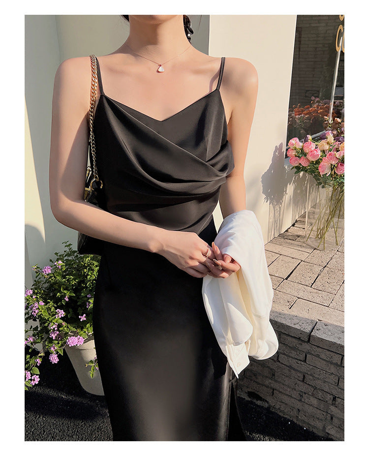 maoxiangshop-shop dresses French Strap Dress Women's Summer New High-Grade Slim-Fit Slimming Temperament Design Sense Niche