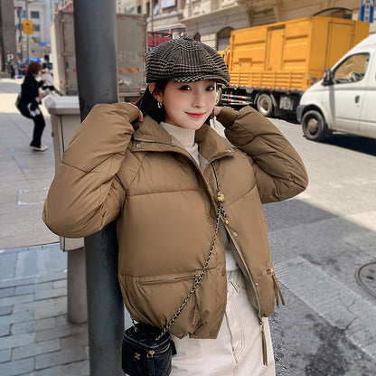 2024 down cotton-padded jacket for women's short autumn and winter cotton-padded jacket for small students Korean version of loose new cotton-padded jacket