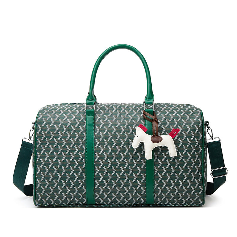 MAOXIANGSHOP Star of the same style, dog tooth travel bag, men's and women's hand luggage, messenger fitness bag, large-capacity boarding bag, travel bag.
