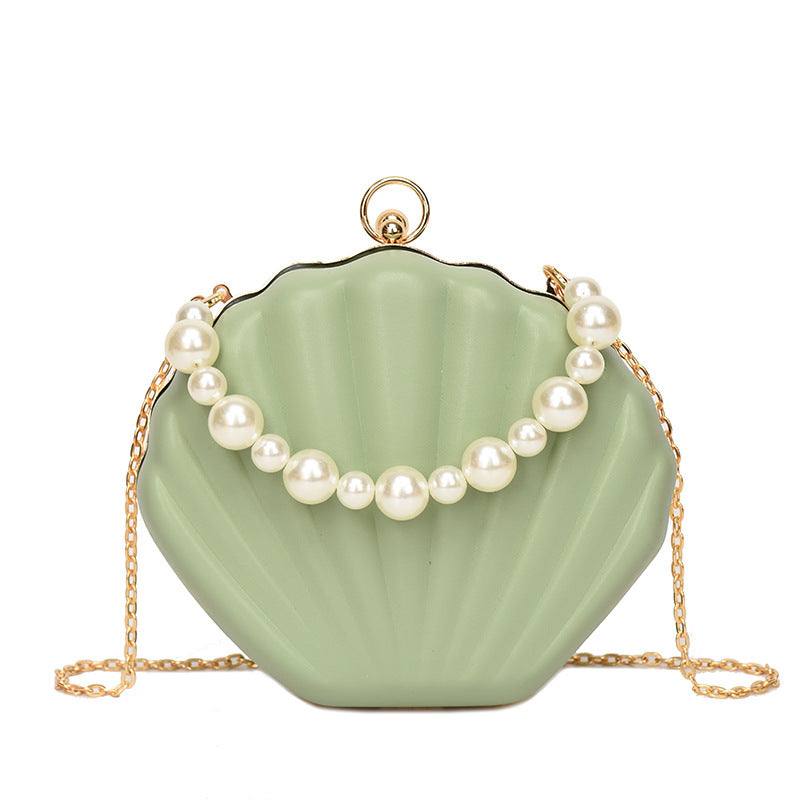 MAOXIANGSHOP 2025 Fashion popular pearl portable shell bag  New new candy color women's bag chain shoulder messenger bag bag