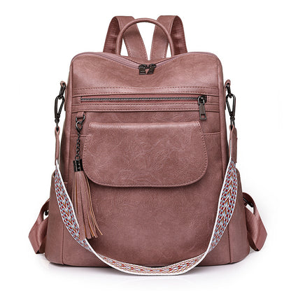 MAOXIANGSHOP 2025 new backpack women's large-capacity retro dual-purpose shoulder messenger bag casual women's backpack