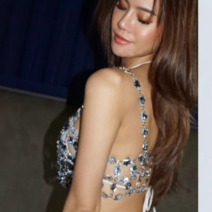 L4820Y 2025 New supply popular autumn hot-selling nightclub sexy gem suspender hollow top body chain