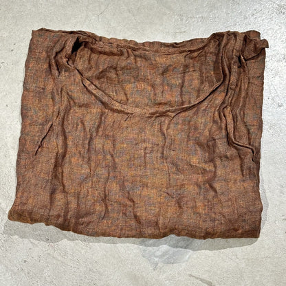 2025 250315/Xiaoyuan, spring and summer yarn-dyed linen retro literary crew neck vest
