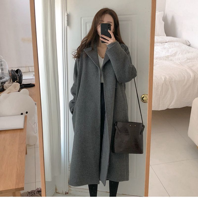 maoxiangshop dti outfits Double-Sided Cashmere Coat for Women 2024 New Small Mid-Length Autumn and Winter Elegant High-End Woolen Coat