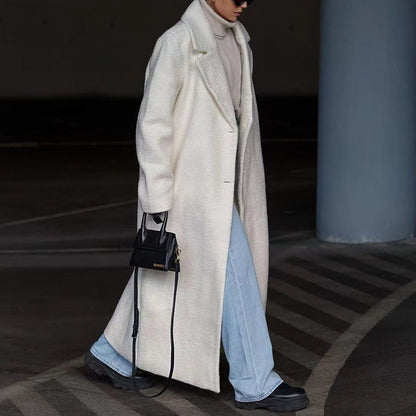 maoxiangshop outfit inspo fall 2024 Autumn and Winter Direct Selling Warm Coat Long Sleeve Lapel Women's Plush Top Women's Overcoat