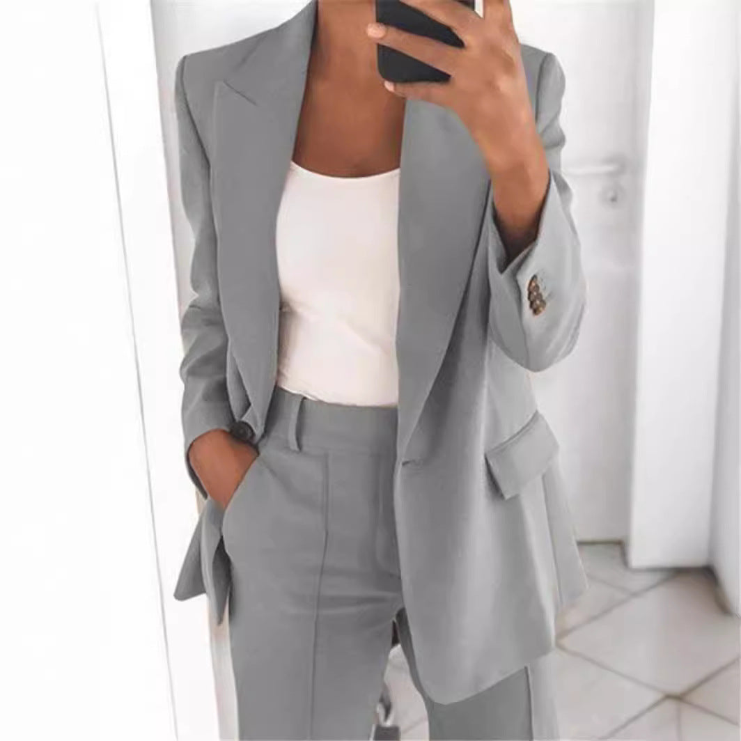 maoxiangshop-shop chuc 2024 Women's New Fashion High-End Slim Lapel Cardigan Temperament Suit Jacket Suit Women