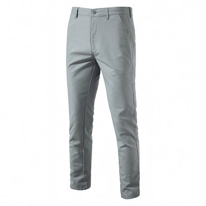 MAOXIANGSHOP 2025 Autumn new men's cotton and linen casual pants breathable straight teen solid color versatile men's trousers