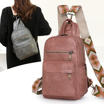 MAOXIANGSHOP 2025 popular new women's backpack, 2025 retro fashion women's bag,  hot-selling commuter breast bag, backpack.