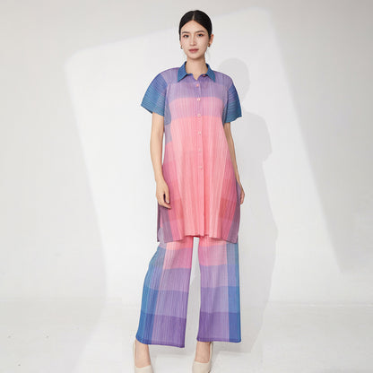 counter quality fashion suit women's summer new commuting versatile high sense fashion temperament two-piece set trendy