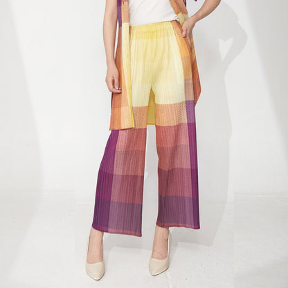 counter quality casual pants women's summer gradual change new high-end drape loose versatile long straight pants