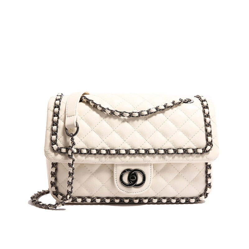 2025 Shoulder bag women's new fashion light luxury small square bag versatile diamond underarm bag women's high-end chain messenger bag