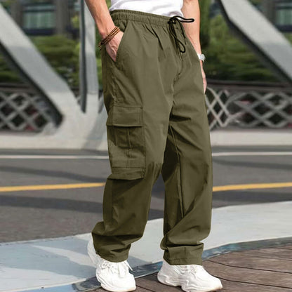 maoxiangshop-shop guy outfits New Summer Youth Casual Pants Men's Loose Straight Casual Trousers Men