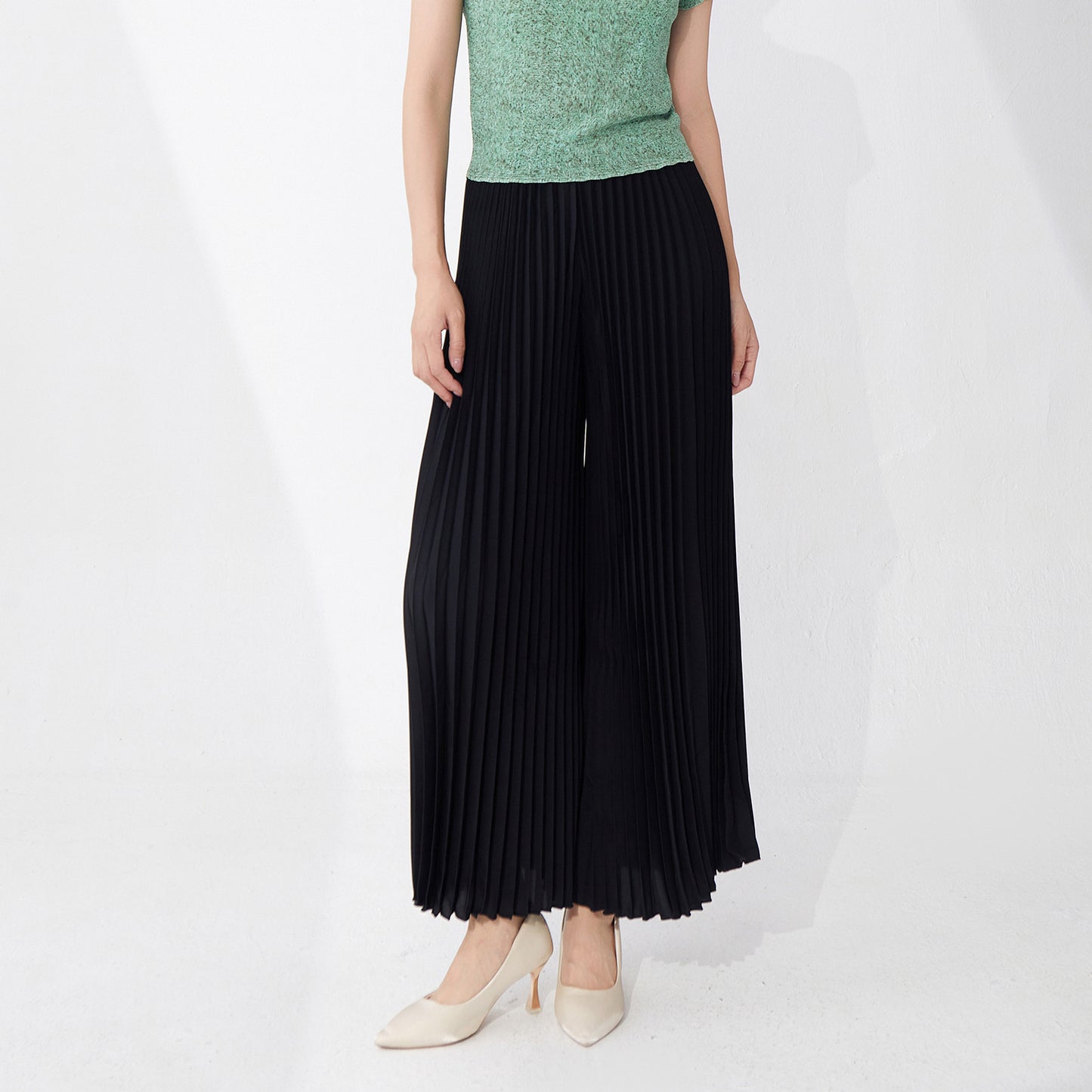 pants women's wide-leg pants lazy wind pendant, elastic waist loose casual temperament versatile long pants group
