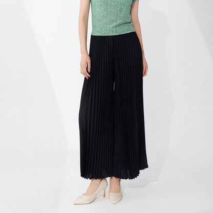 pants women's wide-leg pants lazy wind pendant, elastic waist loose casual temperament versatile long pants group