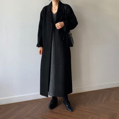 maoxiangshop dti outfits Double-Sided Cashmere Coat for Women 2024 New Small Mid-Length Autumn and Winter Elegant High-End Woolen Coat