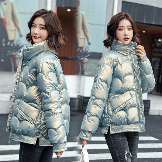 Women's cotton-padded clothes New winter new Korean version fashion light and shiny down cotton-padded clothes women's warm cotton-padded jackets women