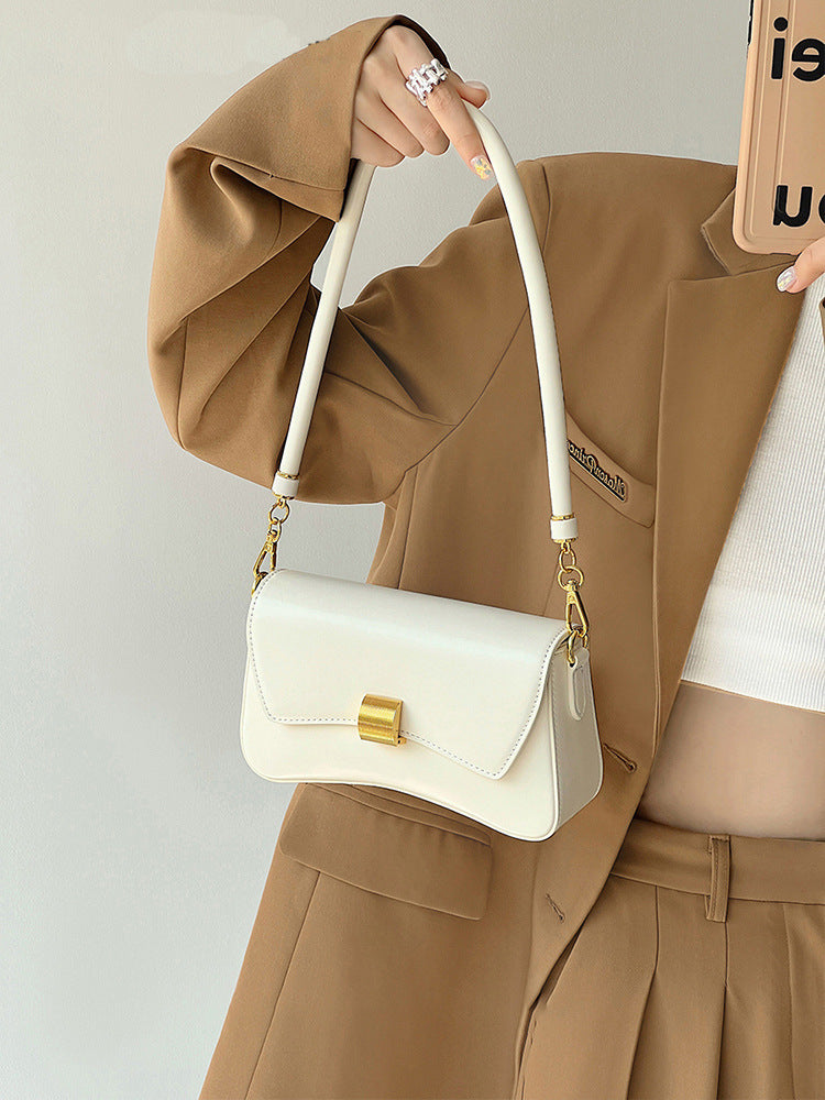 MAOXIANGSHOP 2025 Retro small square bag 2025 niche design sense new women's bag summer medieval lock underarm bag messenger bag women's bag