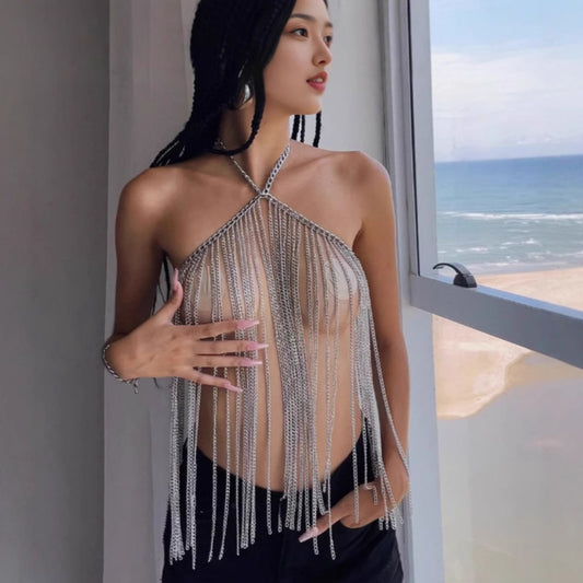 2025 L4981Y metal chain body chain цепочки для тела body chain real shot