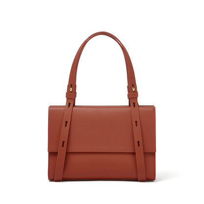 2025 Leather niche design commuter women's large-capacity tote bag shoulder underarm bag new wedding bag trendy simple and versatile