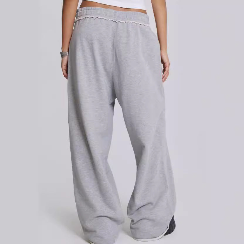 maoxiangshop outfit inspo Gray Casual Pants Sweatpants Street Style Baggy Sweatpants Trousers Autumn and Winter New