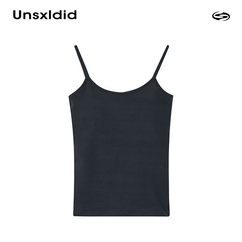 Solid Color Slim and Skinny Spice Girl Pure Desire Suspender Vest Women's Summer New Elastic Casual Halter Top