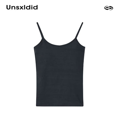 Solid Color Slim and Skinny Spice Girl Pure Desire Suspender Vest Women's Summer New Elastic Casual Halter Top
