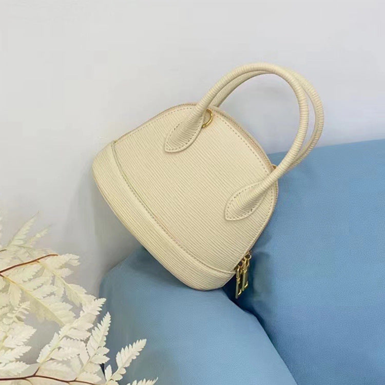 2025 Shell bag women's  summer new red wedding bag bridal bag shoulder crossbody handbag genuine leather women's bag