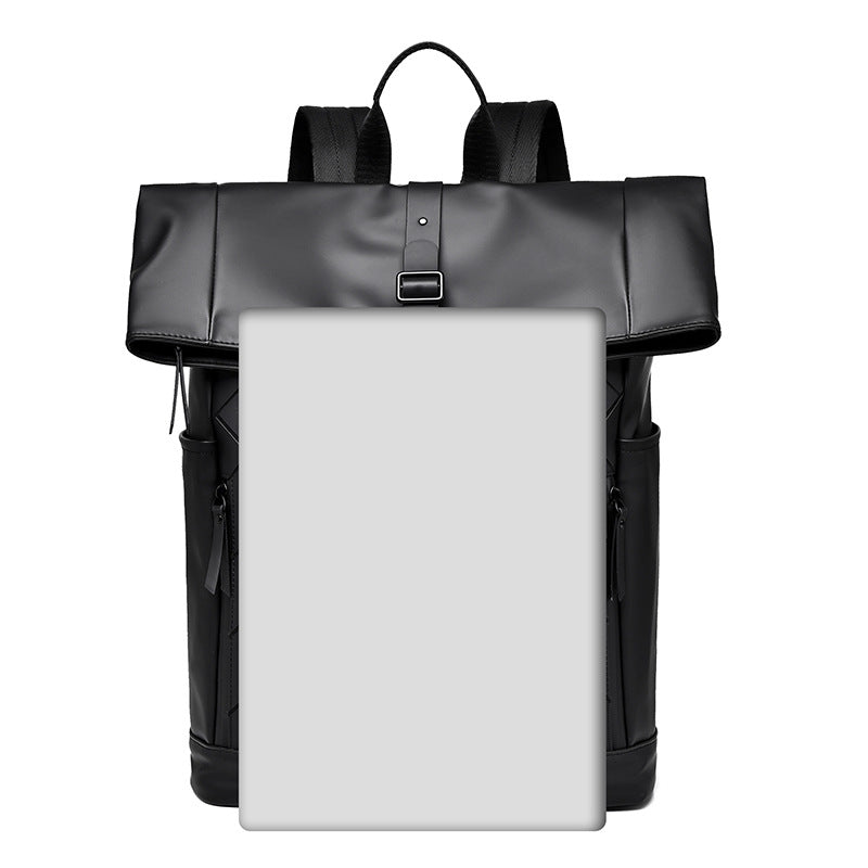 2025 New men's high-end backpack fashion folding roll-up backpack outdoor travel leisure backpack