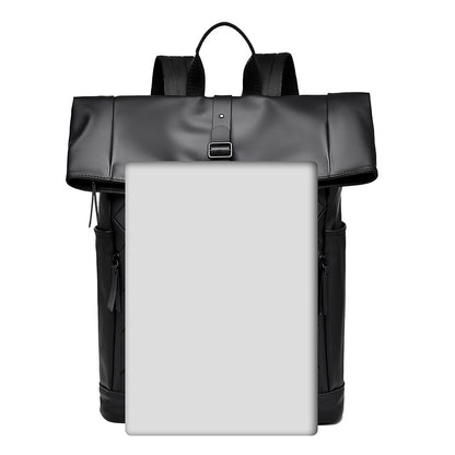2025 New men's high-end backpack fashion folding roll-up backpack outdoor travel leisure backpack