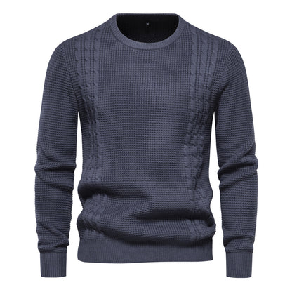MAOXIANGSHOP 2025 Popularan New  autumn and winter new men's sweater waffle solid color knitted sweater high quality Popular trade men's clothing