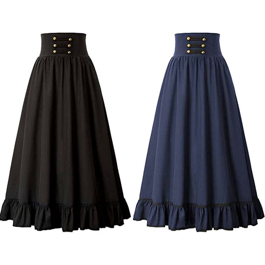 maoxiangshop pop culture dress to impress Plus Size Retro Renaissance Women's A- line Ruffle Skirt Halloween Ball Retro Cosplay