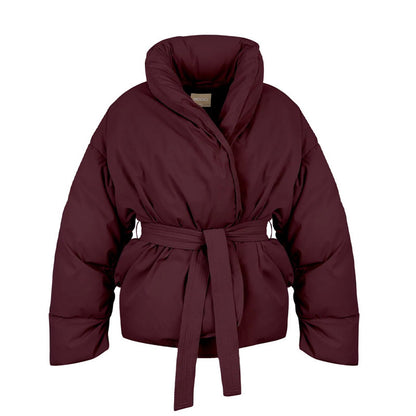 MAOXIANGSHOP 2025 popular new fashion casual waist solid color cotton clothes stand-up collar winter men's and women's new high quality