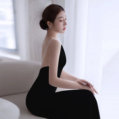 2025 suspender light wedding dress  bridal halter sexy atmosphere satin light yarn go out yarn super fairy light dress