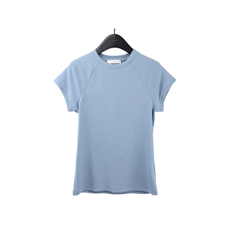 2025 [7 colors optional] Crew neck net version short-sleeved T-shirt women's 2025 spring and summer new Korean version casual versatile top T026