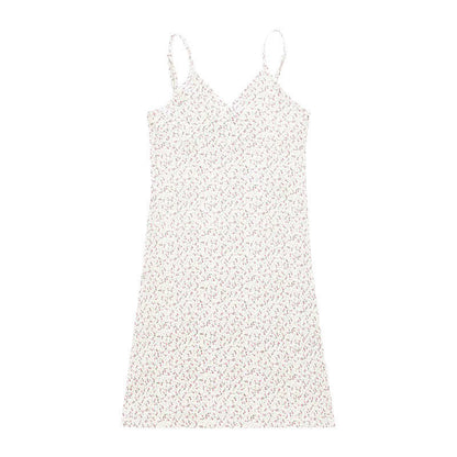 pure desire retro printed v-neck suspender dress female summer new floral suspender dress women's clothing foreign trade