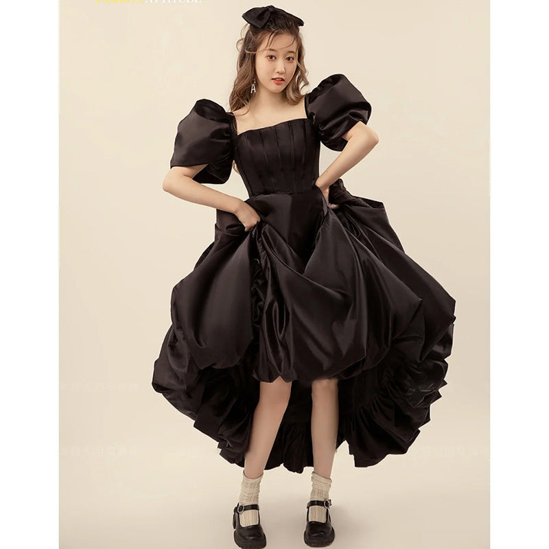 2025New studio wedding dress photo retro photography clothing black dress personal photo clothing art photo photography clothing