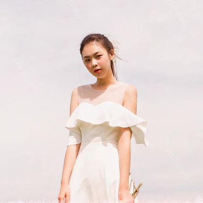 2025 bride sexy suspender light wedding dress satin welcome wedding dress Mori tie license registration small dress skirt women wholesale