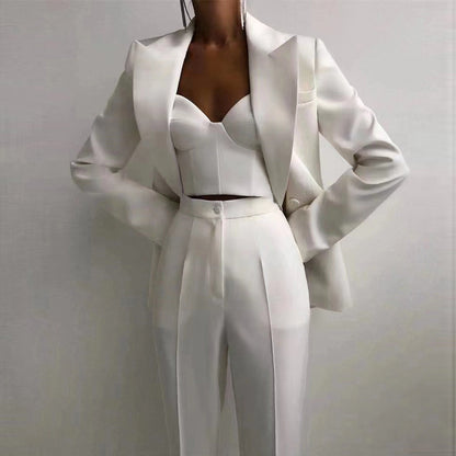 maoxiangshop dress to impress outfits 2024 New High Quality Casual Temperament Commuter Fashion Professional Women's Suit plus Bra Pants Suit