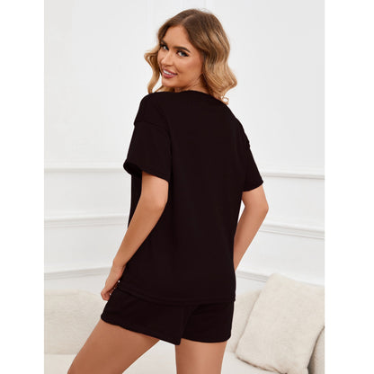 MAOXIANGSHOP 2025Real spot, 2025 New new products, casual and comfortable loose version V-neck set, two-piece set, loungewear, pajamas, women