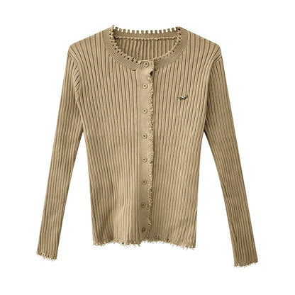 's homemade black knitted cardigan, a new design sense in the summer of popular, with a bottoming shirt and a top for women