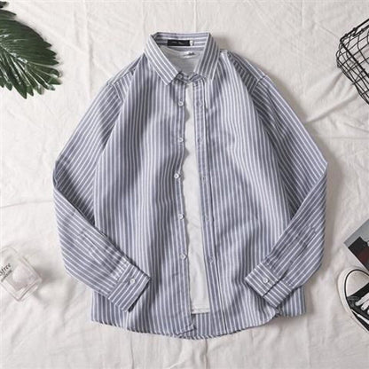 maoxiangshop-shop men fall outfits casual Colorful Plaid Couple Plaid Shirt Coat Long-Sleeved Shirt Youth Korean Casual Student Handsome Men's Shirt